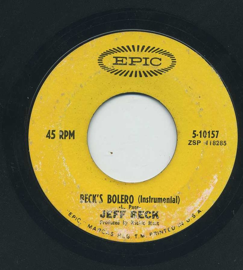 Beck's Bolero / Hi-Ho Silver Lining by Jeff Beck.45 RPM 1967 | eBay